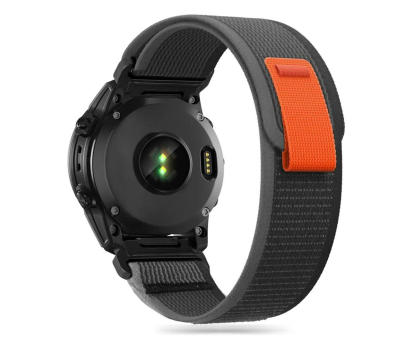 Pasek i akcesoria do zegarków TECH-PROTECT Nylon do Garmin Fenix (26mm) Black/Orange 9319456606805